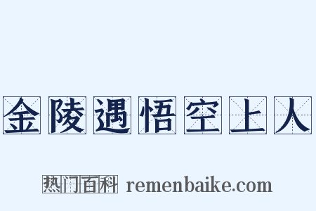 金陵遇悟空上人是什么意思的图片